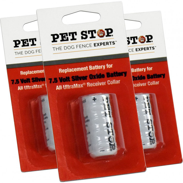 3 pack of 7.5 volt battery for pet fence collars
